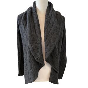 Quotation Cashmere Shawl Collar Cardigan Sweater Charcoal Gray S